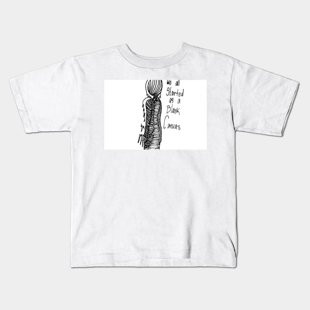 Blank canvas Kids T-Shirt by Libralook